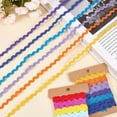 thumbnail image 4 of 24 Yards 12 Colors Rick Rack Trim Ribbon 5mm Wave Sewing Bending Fringe Trim Woven Fabric Lace for DIY Sewing Crafts Clothes Dress Embellishment Gift Wrapping Party Decoration, 4 of 8