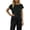 Black, variant on Plus Size Tshirts for Women Satin Casual Round Neck Short Silk Blouse Basic Tee Shirt Soft Comfortable Spring Tops for Women Beige L