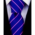 thumbnail image 2 of Scott Allan Mens Navy Blue and Pink Tie | Standard Size Necktie 3.3"in at Point  | Blue & Pink Ties, 2 of 7