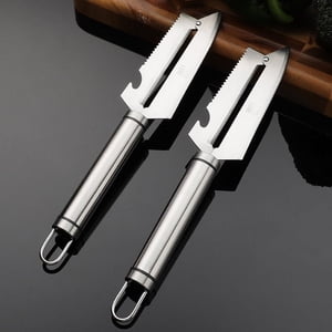 pstuiky Stainless Steel Paring Knife Multi-Purpose Kitchen Tool with Scale Planer & Bottle Opener Fruit Knife & Potato Chipper