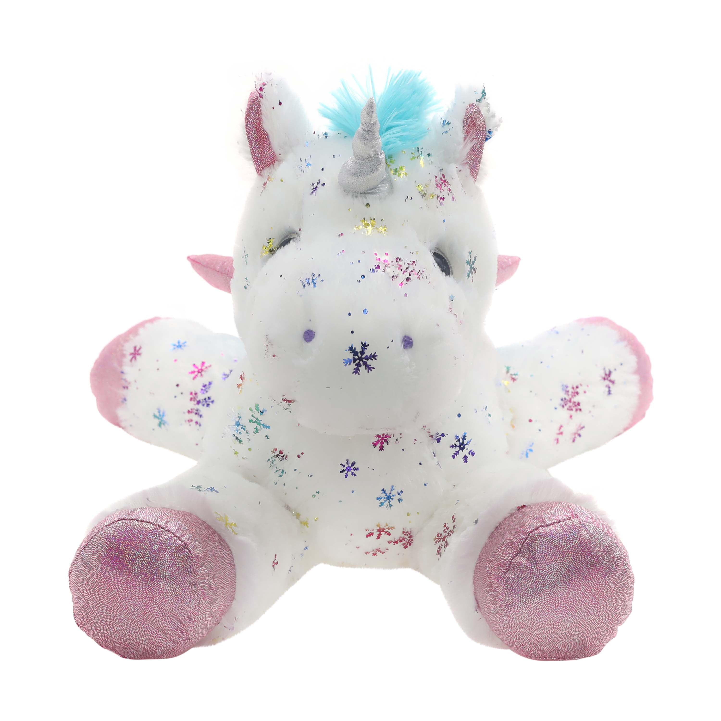 Floppy Snowflake Pegasus Christmas Plush, White, 10", by Holiday Time