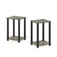 thumbnail image 2 of Furinno Simplistic End Table, Small, Set of 2, French Oak/Black, 2 of 6