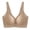 Beige, variant on Women's Wireless Seamless Support Bra Adjustable Wide Straps Cut-out Breathable Smooth Shape Bras Molded Pads Everyday Comfort Bralette Beige XL
