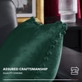 thumbnail image 7 of Deconovo Decorative Throw Pillow Covers Velvet Solid Cushion Covers with Pom-poms for Couch Sofa Bed 16 x 16 inch Army Green Pack of 2, 7 of 7