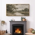 thumbnail image 2 of Large Framed Canvas Wall Art Vintage Country Landscape Print for Living Room Decoration - 60"x30" Natural Frame, 2 of 7
