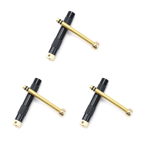 Greeniant Pistón de fuego de latón, tubo de fuego de aleación de aluminio de emergencia para Picnic, fabricante de llamas de supervivencia, Negro 3piezas