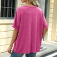 thumbnail image 6 of Timegard Womens Short Sleeve Tops Crew Neck Drop Shoulder Comfy Summer Casual Loose Tee Basic Blouse, 6 of 7