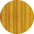 thumbnail image 1 of Ahgly Company Indoor Round Oriental Yellow Modern Area Rugs, 4' Round, 1 of 4