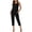 Suit-404Black, variant on Gamivast Two Piece Outfits for Women Square Neck Tank Top & Cropped Capri Pants Lounge Sets Solid Sleeveless Casual Summer Daily Travel Running Comfy Sweatsuits