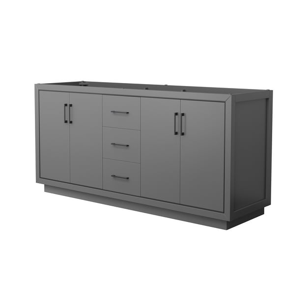 Wyndham Collection WCF111172DGBCXSXXMXX Icon 71" Double Free Standing Vanity Cabinet Only