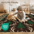 thumbnail image 4 of ODIKA Pine Tree Motif With Southwestern Border Rustic Cabin Cowgirl Playful Expressive Pet Friendly & Kids Safe Play for Playroom, Bedroom, Reading Nook, 4 of 7