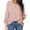 Pink, variant on Gubotare Womens Tops Casual Women's Causal Long Balloon Sleeve Shirts Tops Crewneck Smocked Loose Blouse (Navy,L)