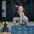 thumbnail image 3 of Neoprene Coated Hex Dumbbell Set with Storage Rack, Anti Slip Non Roll Cast Iron Core Free Weights for Women Men Beginners, Home Gym Strength Training Yoga HIIT Workout, 3 of 7