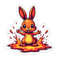 thumbnail image 3 of Cartoon Rabbit Fire Theme Stickers, Waterproof Rabbit Fire Theme Sticker for Water Bottle Laptop Phone Cases Planner Skateboard Luggage Helmet Party Favor Decor, Ideal for Adults Teens Teacher Rewards, 3 of 8
