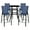 Navy, variant on Flash Furniture Brazos Outdoor Dining Set - 4-Person Bistro Set - Brazos Outdoor Glass Bar Table with Gray All-Weather Patio Stools
