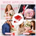 thumbnail image 6 of 4 Yards Flower Wrapping Mesh Paper Bouquet Floral Packaging Paper with Organza Ribbon for Valentine's Day Wedding Birthday Florist Supplies, Red, 6 of 6