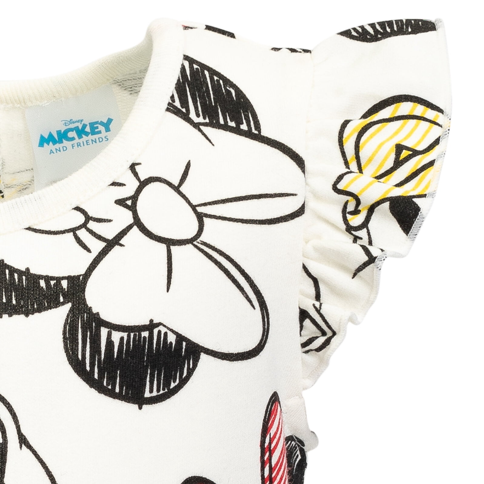 Disney Mickey Mouse Donald Duck Daisy Duck Little Girls French Terry Romper Toddler to Big Kid