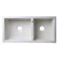 thumbnail image 6 of ALFI brand AB3618ARCH-B  36" Biscuit Arched Apron Thick Wall Fireclay Double Bowl Farm Sink, 6 of 6