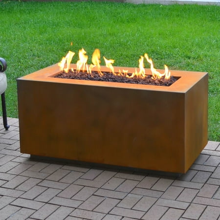 The Outdoor Plus Corten Steel Propane Fire Pit Table - Walmart.com - The Outdoor Plus Corten Steel Propane Fire Pit Table - Walmart.com