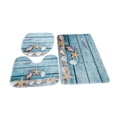 thumbnail image 4 of Juego de 3 alfombras de baño con forma de U, antideslizantes, peludas, lavables a máquina. Estrella de mar, 4 of 9