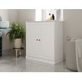 thumbnail image 3 of 100% Solid Wood 32" Bathroom Cabinet with Solid Doors and Adjustable Shelves, 3 of 7