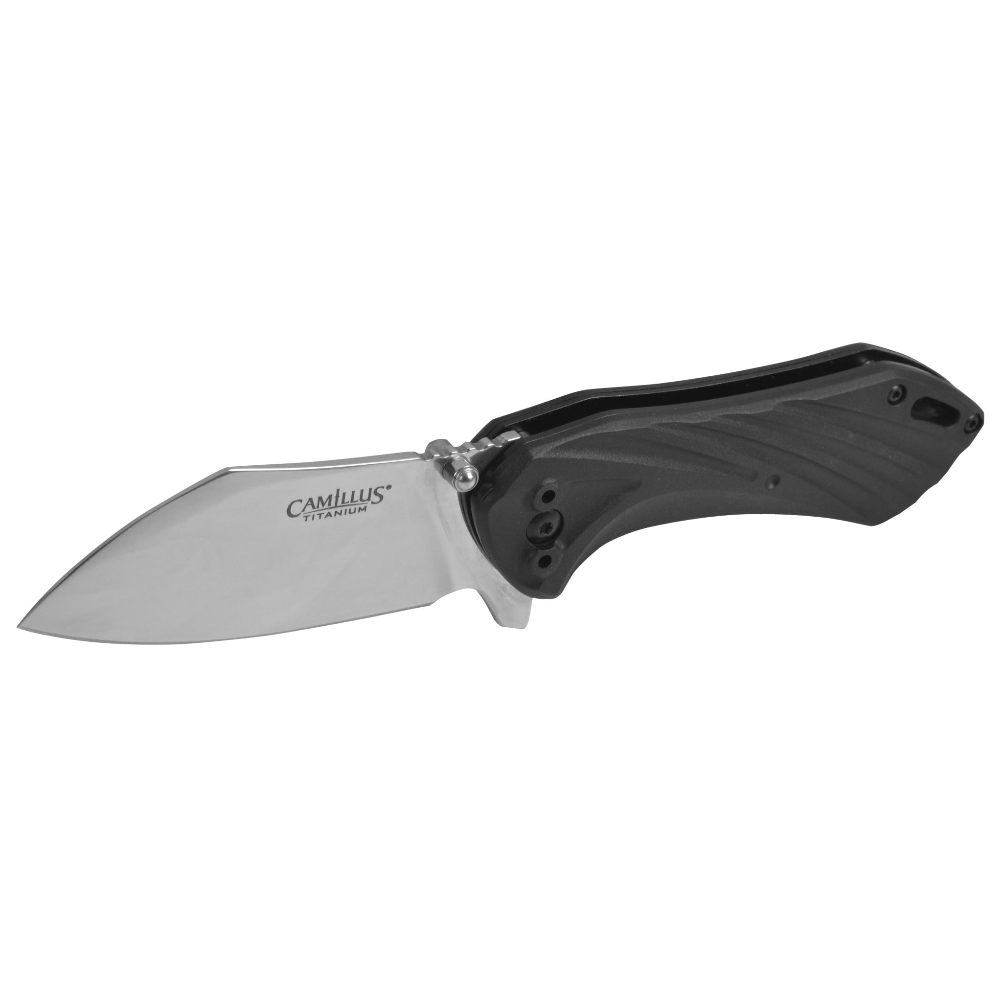 Camillus Chunk 7.25" Folding Pocket Knife, 3" Blade, Black