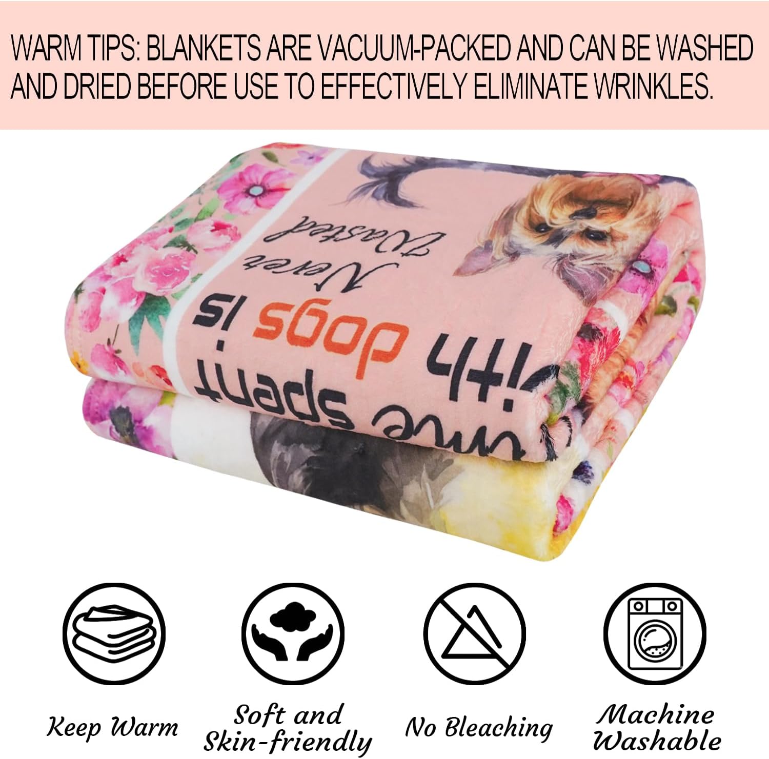 Yorkie Gifts Yorkie Blankets 50"X60" Yorkshire Terrier Dog Throw Blanket for Dog Lovers Mom Dad Flannel Puppy Print Blanket for Couch Sofa Bed Car