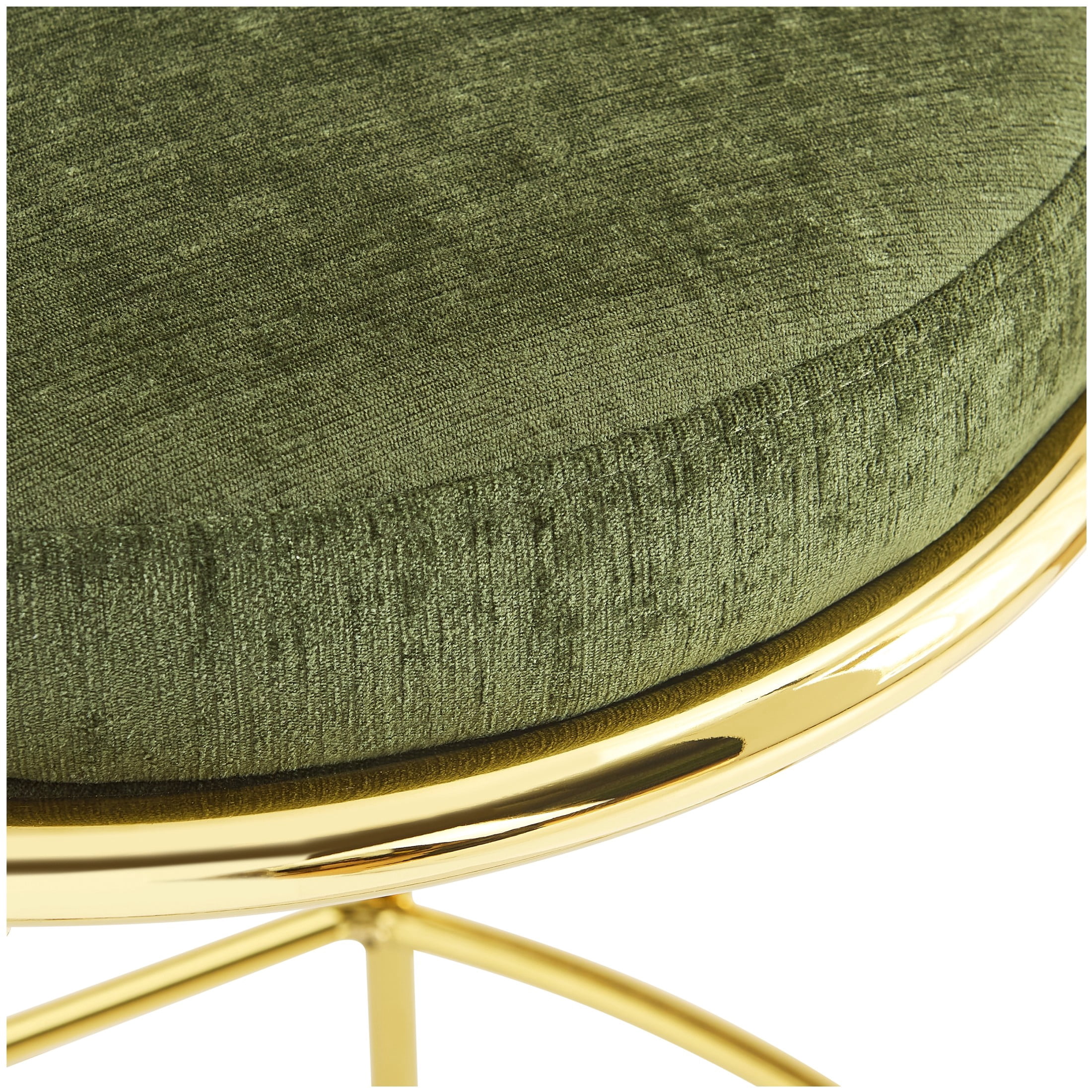 Christopher Knight Home Luxury Green Upholstered Barstools, Gold Metal Frame, Set of 4