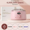 thumbnail image 3 of Lifestance Hair Removal Waxing Kit for Women & Men, Pink Digital Wax Warmer with Silicone Liner, 14.1oz Hard Wax Beads, Oil Spray, Full Body Use, 3 of 7