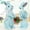 Blue, variant on Easter Decorations for Home Clearance! European Garden Garden Home Children Room Decoration Resin Bow Rattan Standing Effect Rabbit Easter Installation