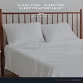 thumbnail image 5 of SHEEX Arctic Aire MAX Sheet Set, Ultrasoft Cooling Sheets with 1 Flat Sheet, 1 Fitted Sheet, and 2 Pillow Cases, Queen, White, 5 of 7