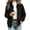 Black-02, variant on Women's Ribbed Knit Jacket Stand Collar Zip Up Long Sleeve Casual Cardigan Coat for Fall Winter Wear