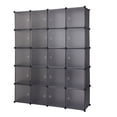 thumbnail image 5 of QXDRAGON 20-Cube DIY Plastic Shoe Rack Modular Shelving Storage Organizer Cabinet, Gray, 5 of 9
