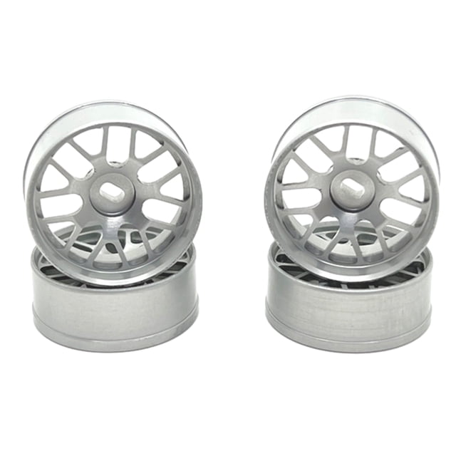 fastboy 4piece 22.5mm Aluminum Alloy Wheel Rims Compatible With Wltoys 1/28 K969 Metal RC Car Upgrade Racing Tire RC Car silver 1Set