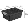 thumbnail image 3 of Caja de Almacenamiento Sterilite Apilable de 4 Galones Negra, 3 of 9