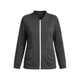 thumbnail image 6 of Vivianyo HD Women's V‑Neck Zip Up Nurse Work Sweatshirt, Fitted Stretch Long Sleeve Top, Fall Uniform Cover Up with Pen Sleeve Slots and Pockets for Medical Workplace and Daily Errands, Sizes S-2XL, 6 of 7