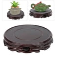 thumbnail image 3 of Wooden Teapot Base, Round Wooden Base Durable Compact Elegant Appearance  For Gift For Home Decoration, 3 of 8