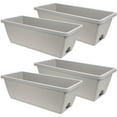 thumbnail image 4 of 4 Sets Rectangular Window Flower Box Planter Plant Vegetable Planters with Tray, 4 of 9
