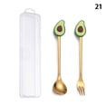 thumbnail image 1 of 2Pcs Cartoon Christmas Doll Spoons Fork With Storage Box Coffee Dessert Tool, 1 of 4