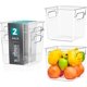 thumbnail image 1 of Large Clear Plastic Storage Bins for Shelves, Clothes, with Handle - Clear Storage Bins, Drawer, Shelf, Closet, Pantry, Fridge, Freezer Organizer Bins, Closet Organizers and Storage (4 pack), 1 of 2