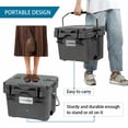 thumbnail image 6 of Aimee Lii 16 Quart 24-Can Capacity Portable Insulated Ice Cooler with 2 Cup Holders, Travel Cooler, Outdoor Picnic Camping Equipment, Gray, 6 of 10