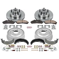 Front and Rear Brake Pad Rotor Shoe Drum Kit - Compatible with 1998 - 2002 Ford Ranger RWD 1999 2000 2001