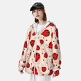 thumbnail image 5 of Kll Red Ladybug Print Men'S Women’s Upf 50+ Sun Protection Outdoor Hoodie Jacket Long Sleeve Fishing Hiking Performance Shirt- Medium, 5 of 8