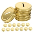 thumbnail image 6 of FRCOLOR 20pcs Mason Jar Coin Slot Lid 70mm Tin Plate Caps for Canning Jars Regular Mouth Coin Bank Top Metal DIY Savings Craft Projects, 6 of 8