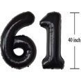 thumbnail image 2 of Globos de helio de mylar LIUXGMXG número gigante negro 61 40 pulgadas, 2 of 5