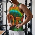 thumbnail image 5 of Logiee Chameleon Print Men's Workout Tank Top,Quick Dry Workout Tank Top,Gym Muscle Tee,Fitness Bodybuilding Sleeveless T Shirt-, 5 of 7