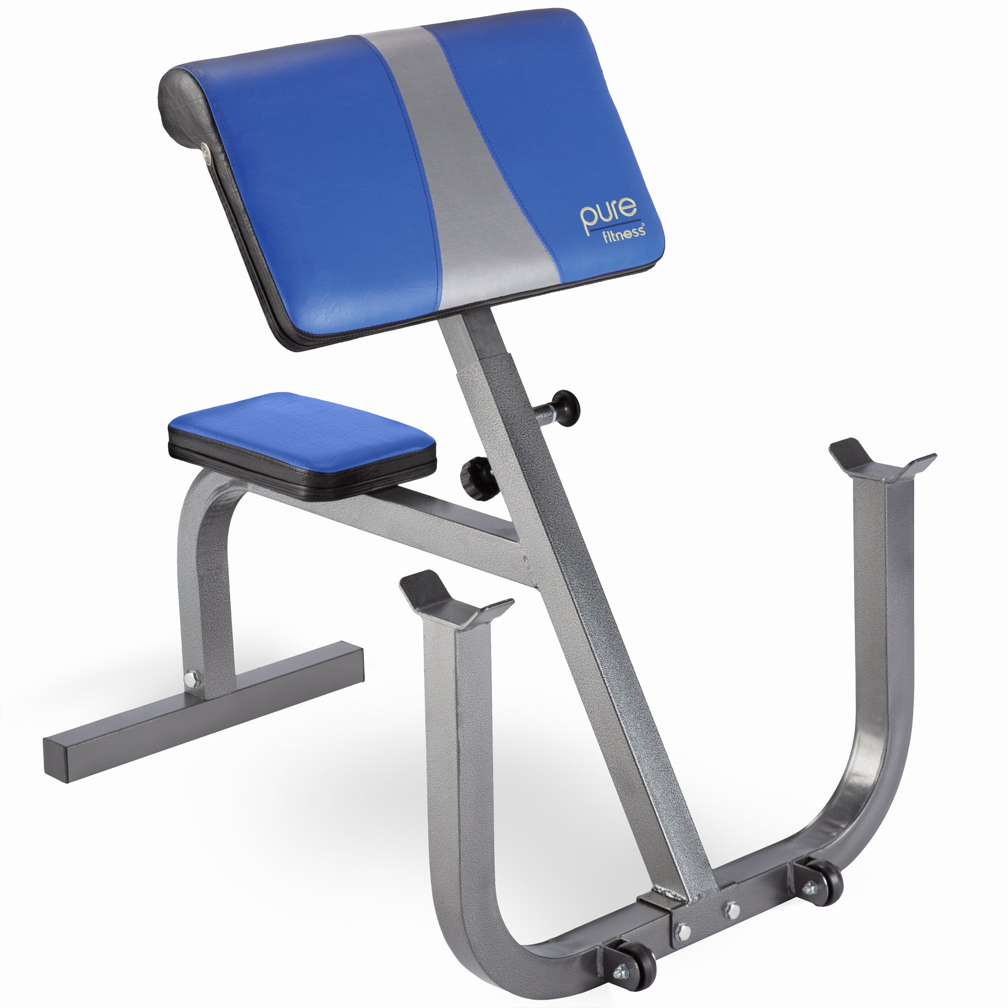 Pure Fitness Preacher Curl Weight Bench with Wheels