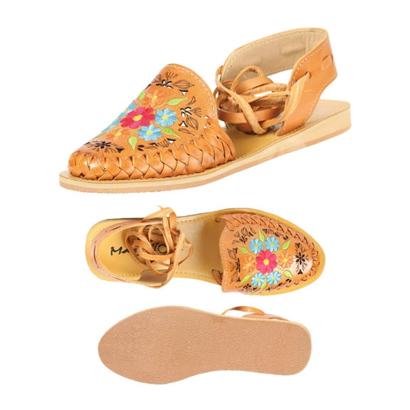 Mexican Artisanal Sandals Leather Honey 604020