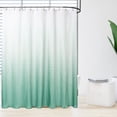 thumbnail image 2 of Juego de cortina de ducha de tela texturizada para una decoración de baño moderna, cuenta con anillos de metal de fácil deslizamiento, tamaño universal y es lavable a máquina, resistente al agua, a, 2 of 6