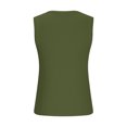 thumbnail image 5 of Women's Ribbed Tank Tops, Knit Round Neck Sleeveless Fitted Casual Tops, Summer Slim Basic Tee Shirts Athletic Tank Tops Green L, 5 of 6